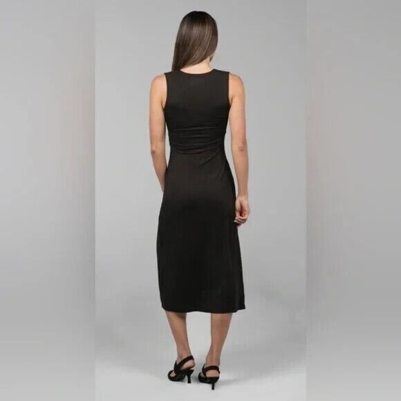 KIRAGRACE Dress size Medium Wrap Yoga Sleeveless Mimimalist USA Made - Picture 5 of 16